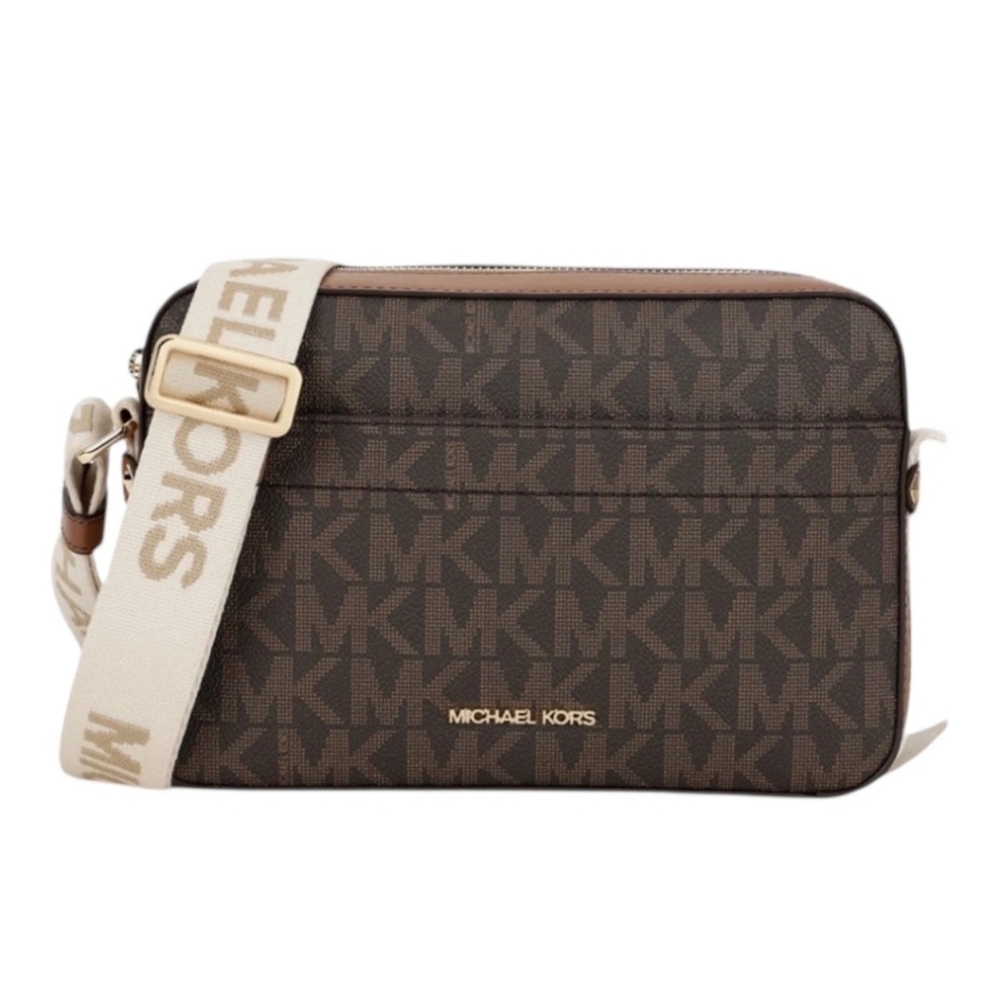 Michael Kors Jet Set Crossbody Logo Gift Box Set - Brown/Luggage *NWT* MSRP $198 - Picture 2 of 11